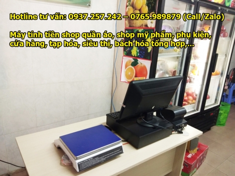 Lắp đặt máy tính tiền cho cửa hàng thực phẩm tại Hải Dương