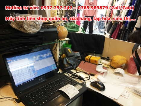 Lắp đặt máy tính tiền cho shop quần áo tại Hải Dương