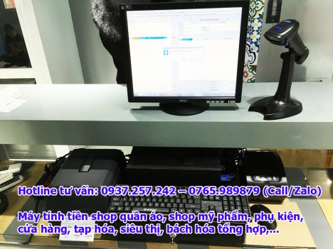 Lắp đặt máy tính tiền cho shop mỹ phẩm tại Hải Dương