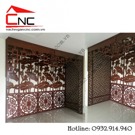 10 gợi ý làm vách ngăn cnc phòng khách và bàn thờ đẹp