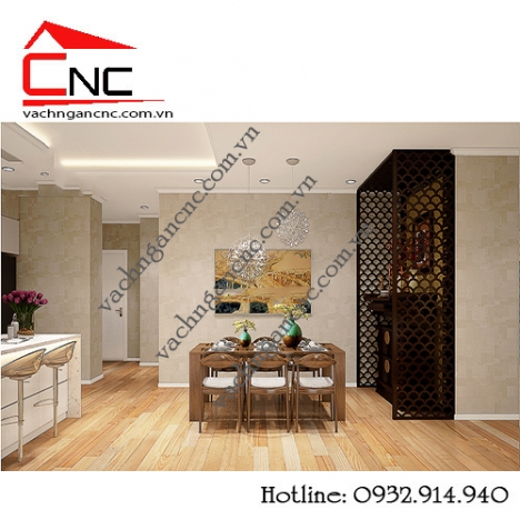 Tại sao nên dùng vách ngăn cnc gỗ trang trí phòng thờ??