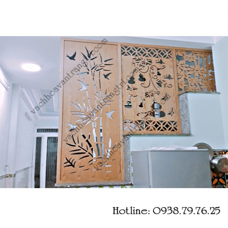 Lạ mắt với vách ngăn trang trí cầu thang đẹp trong phòng khách