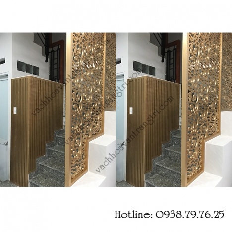 Lạ mắt với vách ngăn trang trí cầu thang đẹp trong phòng khách