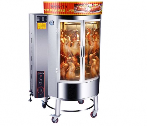 Lò quay gà vịt kính trong dùng than hoặc dùng điện