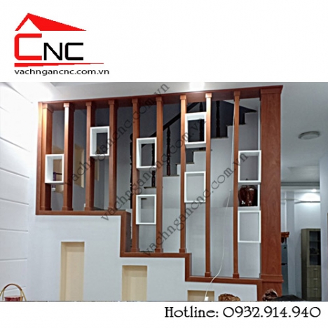Thi công lam gỗ cầu thang đẹp trang trí tại đường Dương Cát Lợi, Nhà Bè
