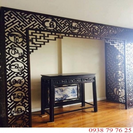 Tổng hợp mẫu vách ngăn bàn thờ cnc đẹp dành cho chung cư