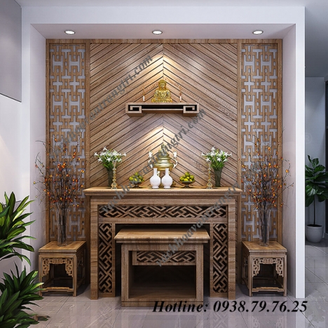 Tổng hợp mẫu vách ngăn bàn thờ cnc đẹp dành cho chung cư