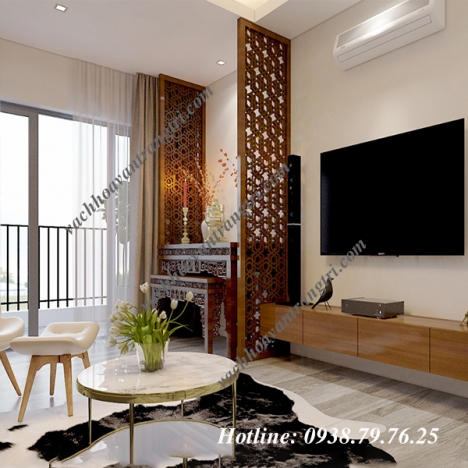 Tổng hợp mẫu vách ngăn bàn thờ cnc đẹp dành cho chung cư