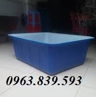 Thùng nhựa chữ nhật 750L - thùng nhựa 2 lớp làm bể bơi chất lượng