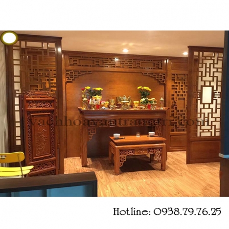 Xu hướng sử dụng vách ngăn cnc phòng thờ -bàn thờ chung cư