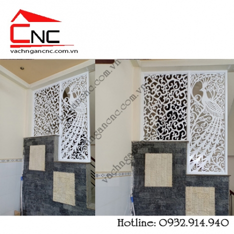 Thi công vách ngăn cầu thang và phòng khách đẹp tại Tân Bình
