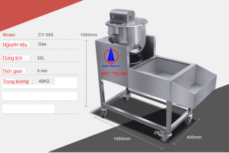 Máy làm bỏng ngô nấm dùng gas và điện DFG323