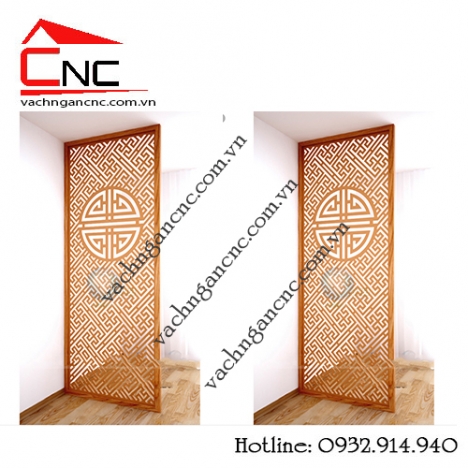 Vách ngăn trang trí bàn thờ bằng gỗ đẹp cho chung cư
