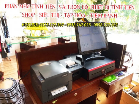 Bán trọn bộ máy tính tiền cho shop quần áo tại Thanh Hóa