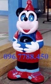 Thùng rác hình chim cánh cụt, gấu misa nhựa composite