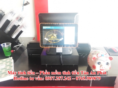 Lắp đặt tận nơi máy tính tiền cho quán trà sữa tại Bình Dương