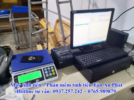Lắp đặt tận nơi máy tính tiền cho cửa hàng rau củ tại Bình Dương