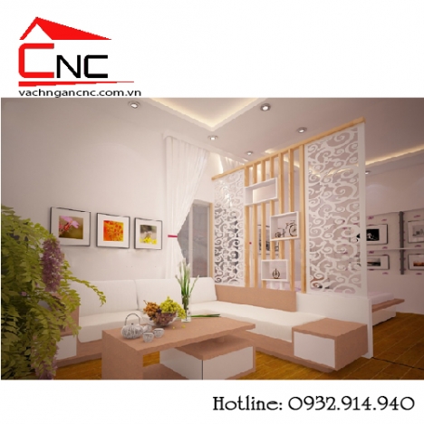 Vách ngăn cnc, vai trò của vách ngăn gỗ trang trí phòng khách