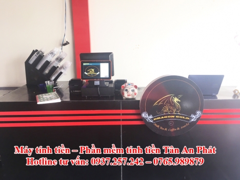 Lắp đặt tận nơi máy tính tiền cho quán trà sữa tại Bình Dương