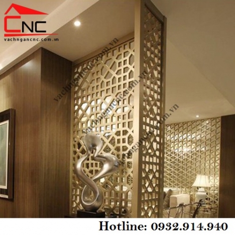 Vách ngăn cnc, vai trò của vách ngăn gỗ trang trí phòng khách