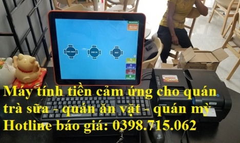  Cài đặt máy tính tiền cảm ứng cho quán trà sữa tại phú quốc giá rẻ 