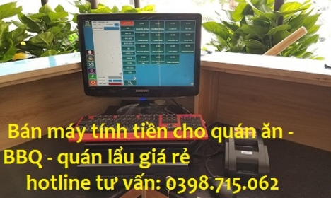 Cài đặt máy tính tiền giá rẻ cho quán ăn vặt - quán cơm tại rạch giá