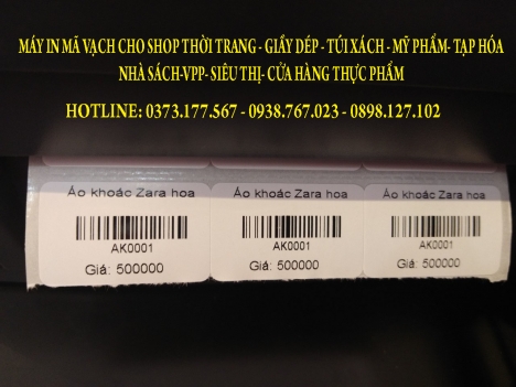 Bán máy in mã vạch cho shop quần áo tại Đồng Tháp
