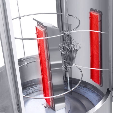 Lò quay gà vịt kính trong dùng gas,than hoặc dùng điện