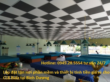 Lắp đặt tận nơi cho CLB Bida tại Bình Dương trọn bộ máy tính tiền giá rẻ & phần mềm quản lý-bán hàng