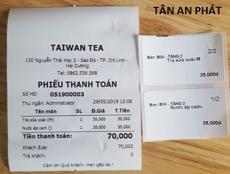 Lắp đặt trọn bộ thiết bị tính tiền giá rẻ cho quán trà sữa Tại Hải Dương – Hà Nội