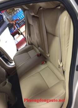Bọc ghế da thật công nghiệp L1 Thái lan xe Toyota YARIS 2016-2017 | phối đen đỏ | Km sàn xe