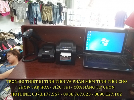Lắp đặt máy tính tiền cho shop quần áo tại Gia lai