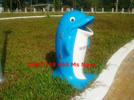 Thùng rác hình gấu misa chất lượng giá rẻ giao hàng miễn phí