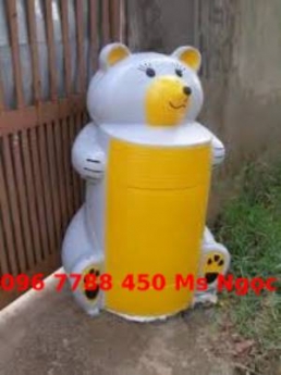 Thùng rác hình gấu misa chất lượng giá rẻ giao hàng miễn phí