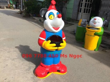 Thùng rác hình gấu misa chất lượng giá rẻ giao hàng miễn phí