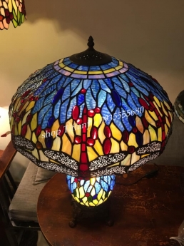 Đèn Bàn Tiffany Chuồn Chuồn Hai Thân