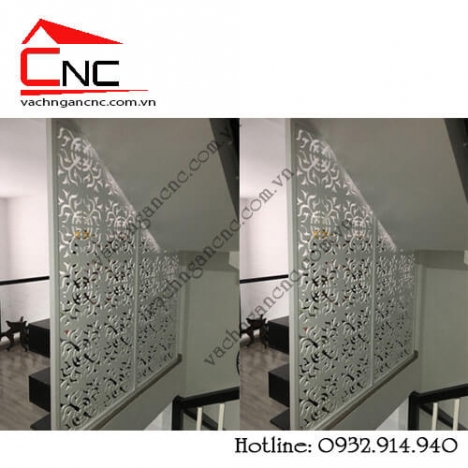 Ứng dụng vách ngăn gỗ phòng khách mẫu cnc đẹp vào nhà phố