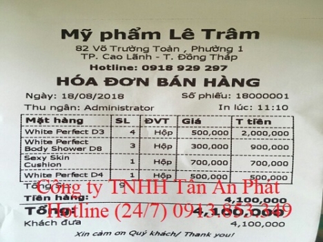Chuyên bán máy tính tiền  dành cho shop mỹ phẩm tại Kiên Giang giá rẻ 