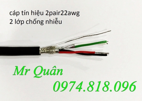 Dây tín hiệu vặn xoắn từng cặp 2 lớp chống nhiễu