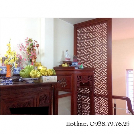 Các kiểu vách ngăn phòng thờ dành cho chung cư -nhà phố