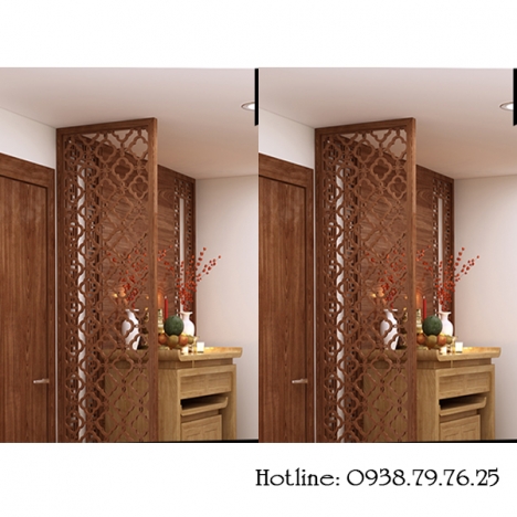 Các kiểu vách ngăn phòng thờ dành cho chung cư -nhà phố