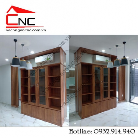 Vách ngăn bằng gỗ, vách ngăn phòng khách và bếp mẫu mới