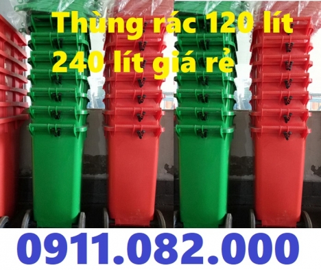 Chuyên bán thùng rác 240 lít, thùng rác công cộng giá rẻ- thùng rác giá gốc