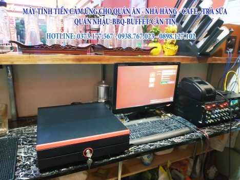 Lắp trọn bộ máy tính tiền cho quán cà phê tại Hưng Yên