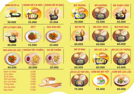 Thiết Kế, In Menu - Thực Đơn
