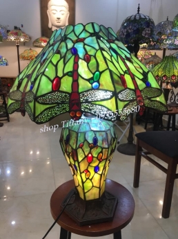 Đèn Bàn Tiffany Chuồn Chuồn Đỏ Mỹ