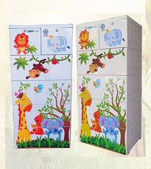 Thanh lý tủ nhựa 5 ngăn hình gấu trúc giá rẻ toàn quốc
