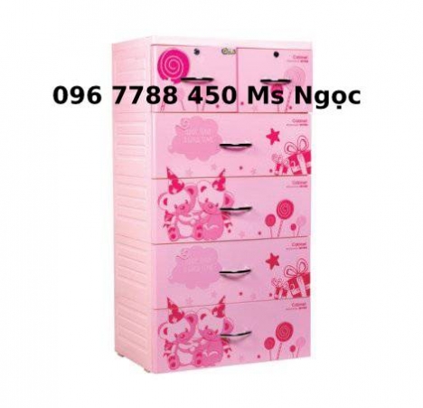 Thanh lý tủ nhựa 5 ngăn hình gấu trúc giá rẻ toàn quốc