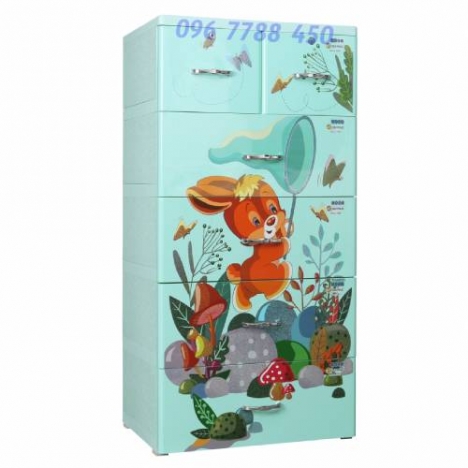 Thanh lý tủ nhựa 5 ngăn hình gấu trúc giá rẻ toàn quốc