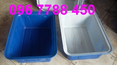 Thùng nhựa đặc nuôi cá 750lit 1 lớp (kt:D1510 x R1100 x 720 mm)